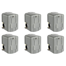 6X Druckschalter für Brunnenpumpe, 40-60 Psi Wasserdruckschalter, Einstellbares Differential, 1/4 Zoll NPT-Wasserdruck