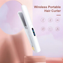Wireless Hair Curler - USB Rechargeable, Fast Heating, Large Capacity Battery, Portable  Curling Iron for Women B