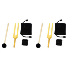 2X 528 Hz Stimmgabel, Gold Solfeggio Stimmgabeln 528 Hz für Musikinstrument, Meditation, Entspannung
