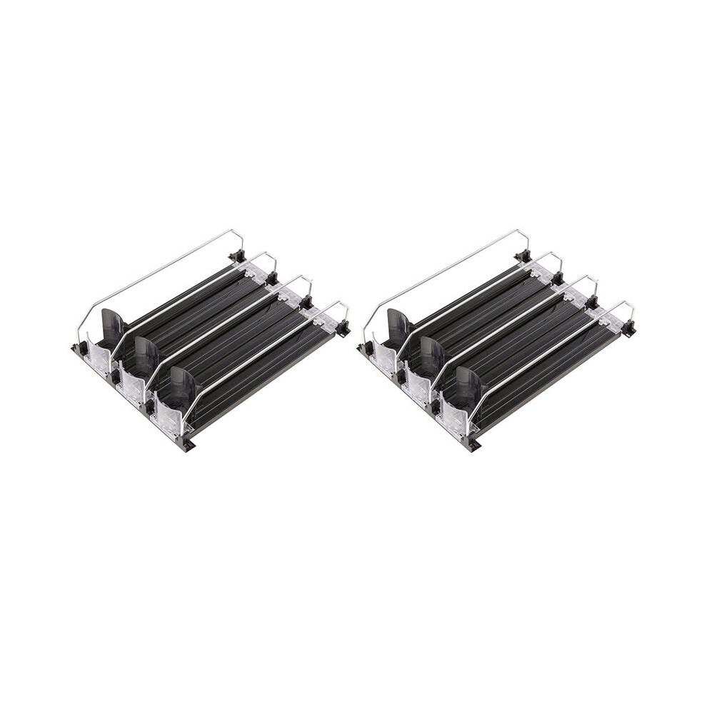 2X Soda Can Dispenser For Refrigerator With Adjustable Glide - Perfect For Soda, Beer, And Other Beverages 4711268933356