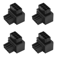 4X ATX 8Pin Female 90 Degree Angled to 8 Pin Male Power Adapter GPU Power Steering Connector for Video Card GPU