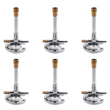 6Pcs Single Tube Bunsen Burner Gas Light para Equipo de Calefacción de Laboratorio de Propano Líquido