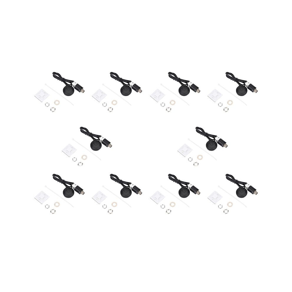 10X Acoustic Guitar Pickup Piezo Transducer For Guitar Violin Ukulele Mandolin Black 6032999272421