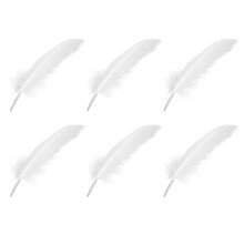 600Pcs White Feathers for Party Hat Crafts Wedding Decoration 15-22cm