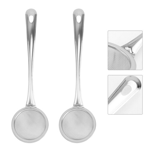 2St Mjölsigrar Mjölsikt Nät I Rostfritt Stål Mjölstrainer (Silver) 2