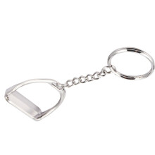 6Pcs Simple Elegant Design Western Stirrup Keychain Key Hanger Tool for Men Women Bag Decoration