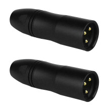 2pcs 3.5mm TRS Female Socket to Male XLR Balanced Adapter,Audio Adapter Phantom Power is Converted to 3-5V Plug-in Power