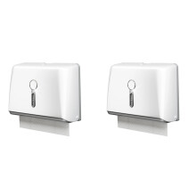2X Commercial Paper Towel Dispenser Wall Mount with Key Pack No Drilling or Screws Install for Bathroom Restroom Kitchen