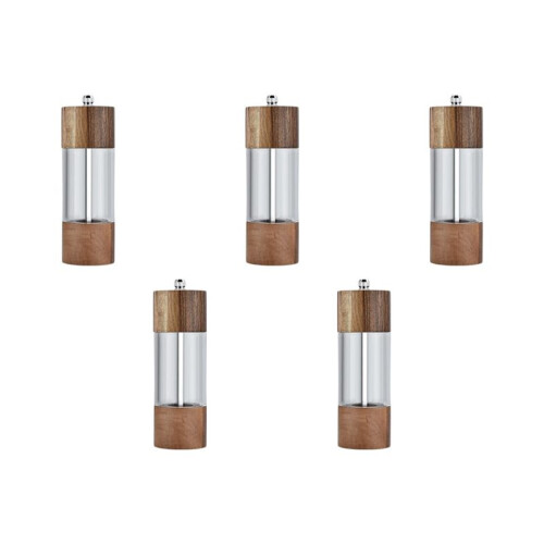 5X Moedor de Pimenta Moinho de Pimenta Transparente Moedor de Sal Núcleo de Cerâmica Garrafa de Tempero Multiuso Galheta 6 Polegadas