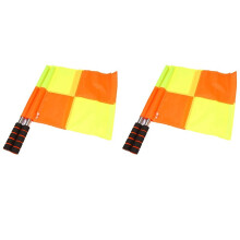 2X Fußball Schiedsrichter Flaggen mit Tragen Tasche Fußball Richter Linienrichter Seitenlinie Faires Spiel Sport Spiel Flaggen Schiedsrichter