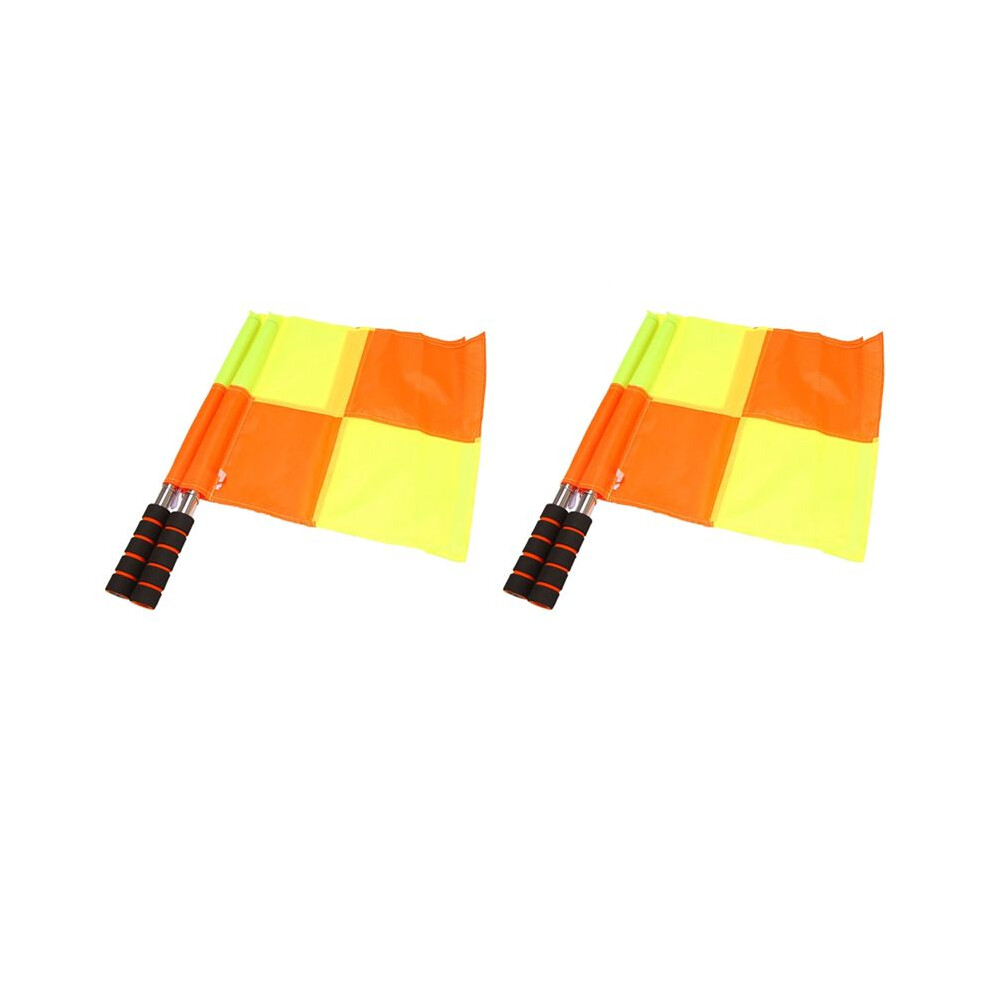 Photos - Football Kit 2X Soccer Referee Flags with Carrying Bag Football Judge Linesman Sideline Fair Sports Match Flags Equipment