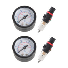 2X 1/4 Luft Kompressor Filter Wasser Abscheider Faenger Werkzeug Kit mit Regler Afr-2000