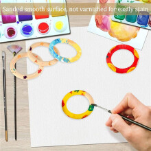 120Pcs 70mm Wood Rings,Wooden Ring Wood Circles for DIY Crafts, Macrame Plant Hanger,Ornaments and Jewelry Making