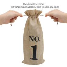 20 Pièces Séries Sacs Vin Toile Jute avec Étiquettes pour Dégustation Vin Aveugle,Sacs Cadeau de Bouteille en Verre de Toile Jute Numérotée pour