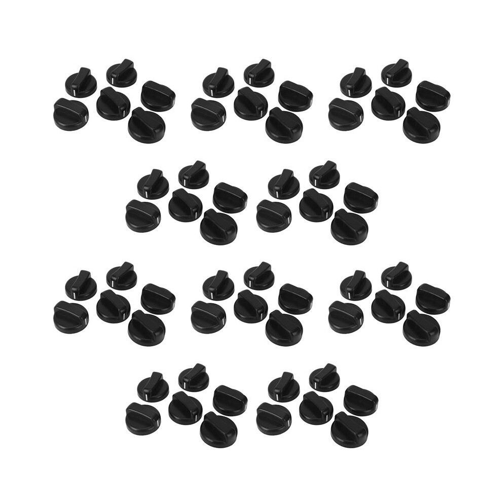 60 Pcs Kitchen Black Plastic Gas Stove Cooker Control Knobs 4711438095402