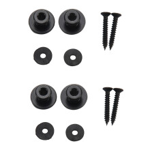 4 Pcs Tête de Champignon Guitare Sangle Boutons Sangle pour Électrique Acoustique Parties de Guitare Basse, Noir