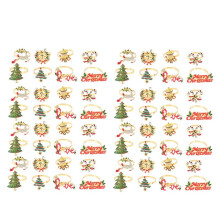 Weihnachts Servietten Ringe - Set Von 64 Servietten Halteringe für die Weihnachts Dekoration Elch Servietten Schnalle