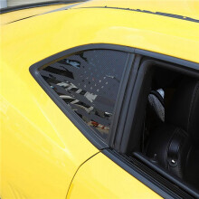 4x Window Decal Carbon Fiber Rear Window Distressed Flag Sticker for Camaro 2010 2011 2012 2013 2014 2015