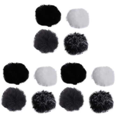 3X Universal Lavalier Microphone Windscreen Fur Windshield Wind Muff Soft for    Lapel Lavalier Mic 5mm