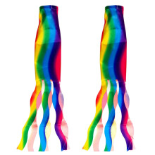 2X Rainbow Windsock Wind Streamer Flag Garden Camping Decoration Flag 70CM