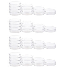 40Pcs Sterile Petri Dishes with Lids for Lab Plate Bacterial Yeast 55mm x 15mm