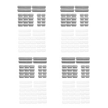 96 Stücke / Lot PC Kabel Kamm Motherboard 24 Pin 8 Pin 6 Pin Kabel Kamm für Computer ÄRmel Bis Zu 3,4 mm Schwarz