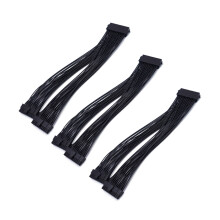 3X ATX 24Pin 1 to 2 Port Power Supply Extension Cable PSU Male to Female Splitter 24PIN Extension Cable