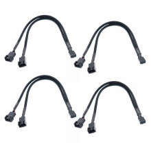 4X Cavo Intrecciato da 1 Un 2 Vie Splitter Un Y Pin Un 3/4 Pin PWM Connettore Maschio Ventola Computer PC Cavo Adattatore Prolunga Ventola