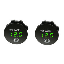 2X Battery Capacity Display Voltmeter LED Digital Voltage Meter with Touch- OFF Car Motorcycle 3V-35V Green