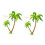 2X Coconut  Tree Sticker Tropical Beach Wall Decal Living Room Backdrop Sticker 1
