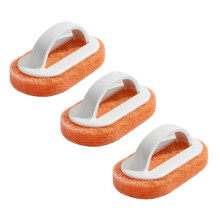 3X Kitchen Cleaning Bathroom Toilet Glass Wall Cleaning Bath Brush Plastic Handle Sponge Bath Bottom Bath Brush 2