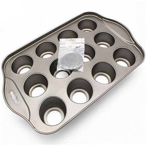 Kitchen 12 Grid Baking Cake Tray Cheesecake Cups Non-Stick Cupcake Baking Pan Kitchen Tools 2
