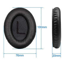 4x Replacement Earpads for Quiet Comfort 35 (QC35) and 35 II (QC35 II) Headphones(Black)