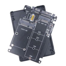 2X M.2 NGFF MSATA SSD para  3.0 CartãO Adaptador 2 em 1 CartãO Conversor M.2 SSD CartãO Adaptador Gabinete de Disco RíGido Externo