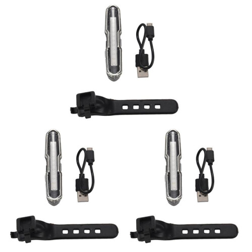 3X LED Bike Tail Light Red &  USB Rechargeable Waterproof Super Bright Multipurpose Emergency Light
