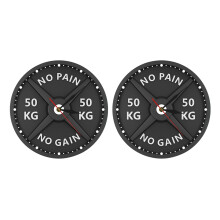 2X Strongman 50KG Print Wall Clock Circular Gym Weight Lifting Dumbbell Bodybuilding Silent Acrylic Clock