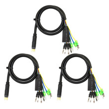 3Pcs 60cm E-Bike 9Pin Motor Convert Extension Cable Cord Waterproof Connector for Bafang Front Rear Wheel Hub Motors