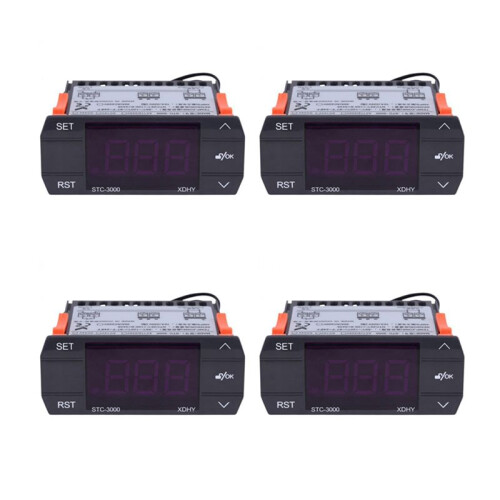4X STC-3000 110V-220V 30A Press Digital Temperature Controller Thermostat with Sensor Controlling Tool