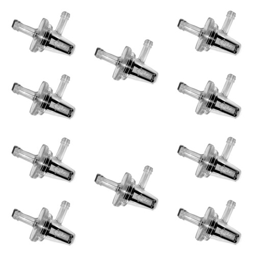 10Pcs Universal Motorcycle Right Angle Inline Fuel Filter 1/4 Inch 6mm Hose Lines for