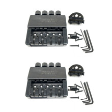 2 Ensemble 4 Cordes SystèMe de Pont de Guitare Basse Sans Tête Pièce de Basse ÉLectrique