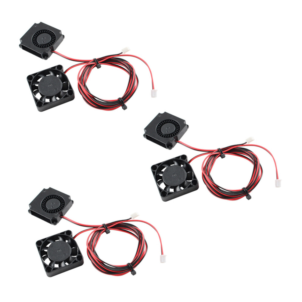 3X 4010 Fans 24V Extruder Hot End Fan And 24V Turbo Fan For 3 / 3 Pro 3D Printer Black 6031240098995