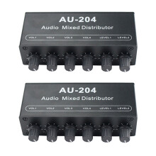 2X Stereo Mixer Audio (2 Eingänge, 4 Ausgänge) Drücken Vier Kopfhörer oder Externe Leistungs Verstärker