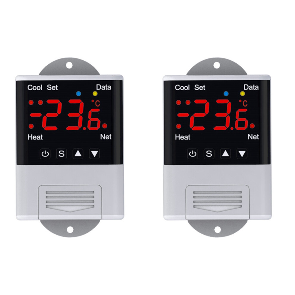 2X Wireless Wifi Temperature Controller Thermostat Ac110-220V Dtc1201 Ntc Sensor Digital Display App Control 6032340245661