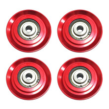 4X Elevador de Aluminio Universal de 73 mm Equipo del Gimnasio de la Aptitud del Cable de la Rueda de la Polea