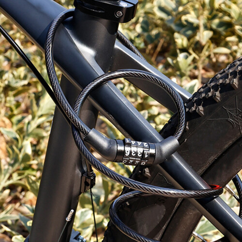 Steel Cable Bike Lock 4 Code