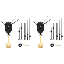 2X DIY Pendulum Clock Movement Mechanism with 6 Pairs Different Hands Quartz Repair Shaft Wall Clock Kit