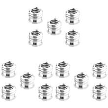 15 Pack 1/4 Inch to 3/8 Inch Convert Screw Standard Adapter Reducer Bushing Converter for DSLR Camera Camcorder Tripod