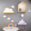 Wall Shelf Cloud Mount Rack Storage Wood Decor Mounted Folding Shape Houten Rekken 5