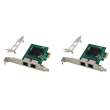 2X BCM5720 PCIE X1 Gigabit Ethernet Network Card Dual Port Server Network Adapter Card Compatible with WOL PXE VLAN
