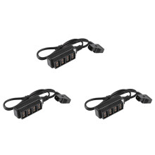 3X Male D-Tap B Type Power Dtap Tap to 4 Female P-Tap Ptap Hub Adapter Electric Splitter